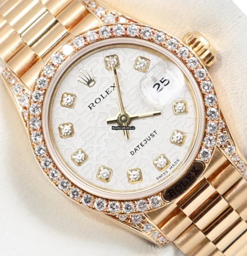 Excellent Copies Rolex Lady-datejust 69158 Automatic Movement 26mm Yellow Gold Case Womens Watch