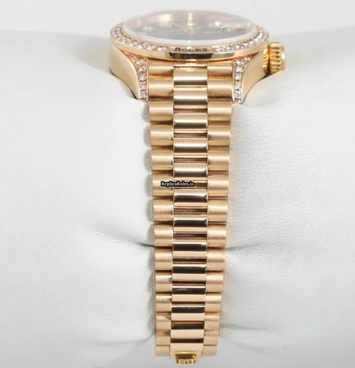 Excellent Copies Rolex Lady-datejust 69158 Automatic Movement 26mm Yellow Gold Case Womens Watch - Image 4