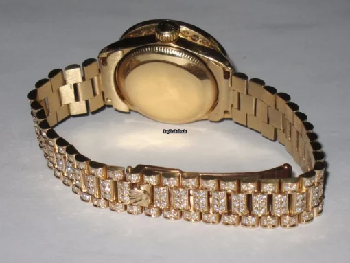 Cool Fake Rolex Datejust Self Winding Automatic 26mm Yellow Gold Case Womens Watch - Image 6