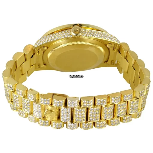 Terrific Replica Rolex Day-date Self Winding Automatic 36mm Yellow Gold Case Mens/unisex Watch - Image 4