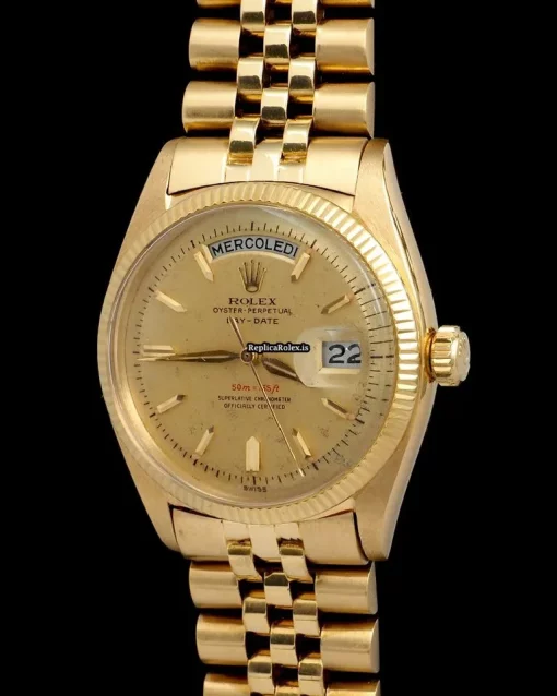Wholesale Replica Rolex Day-date 6611 Automatic Movement 36mm Yellow Gold Case Mens/unisex Watch - Image 5