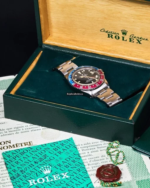 Incredible Replica Rolex Gmt-master 1675 Automatic Movement 40mm Steel Case Mens/unisex Watch - Image 6