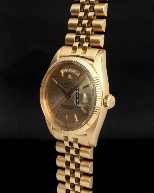 Awesome Fake Rolex Day-date 6611 Automatic Movement 36mm Rose Gold Case Watch - Image 2