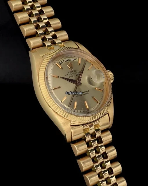 Awesome Fake Rolex Day-date 6611 Automatic Movement 36mm Rose Gold Case Watch - Image 4