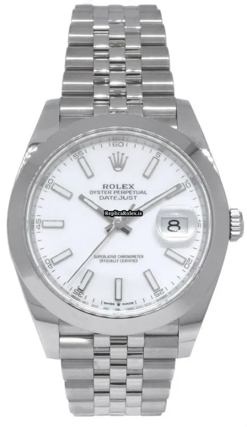 Cool Fake Rolex Datejust 126300 Automatic Movement 41mm Steel Case Watch - Image 11