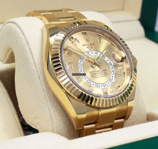 Wonderful Replica Rolex Sky-dweller 326938 Automatic Movement 42mm Yellow Gold Case Mens/unisex Watch