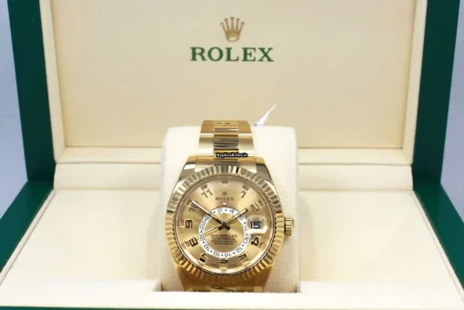 Wonderful Replica Rolex Sky-dweller 326938 Automatic Movement 42mm Yellow Gold Case Mens/unisex Watch - Image 2