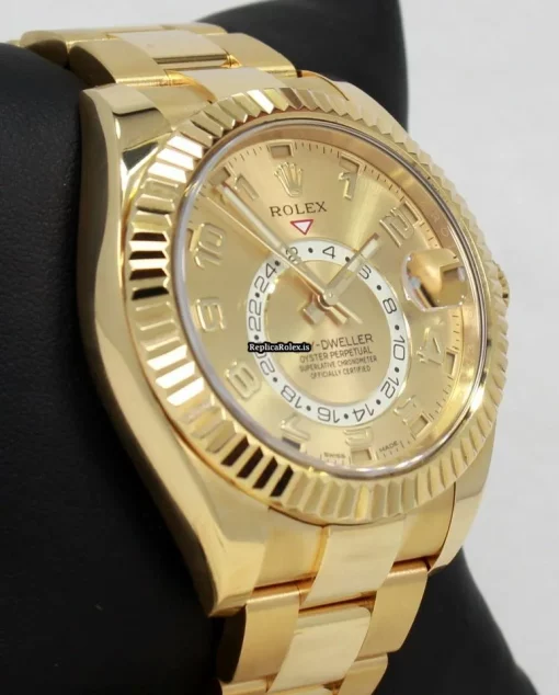 Wonderful Replica Rolex Sky-dweller 326938 Automatic Movement 42mm Yellow Gold Case Mens/unisex Watch - Image 5