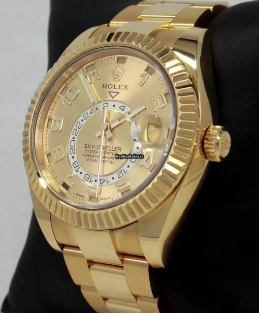 Wonderful Replica Rolex Sky-dweller 326938 Automatic Movement 42mm Yellow Gold Case Mens/unisex Watch - Image 7