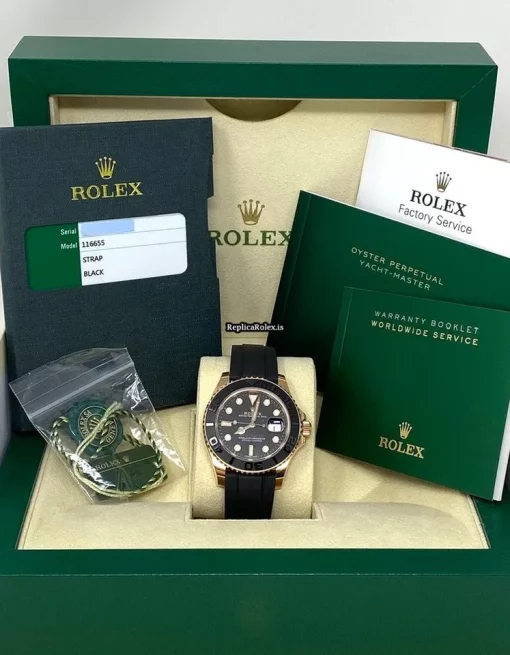 Mind-boggling Replica Rolex Yacht-master 40 116655 Caliber 3135 Automatic Movement 40mm Rose Gold Case Mens/unisex Watch - Image 7