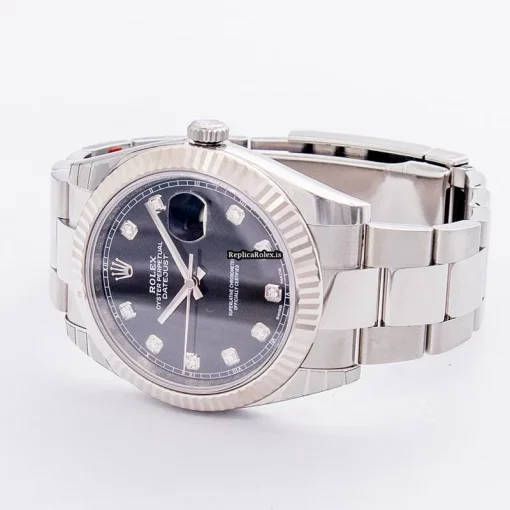 Cheap Fake Rolex Datejust 126334 Automatic Movement 41mm White Gold Case Mens/unisex Watch - Image 3