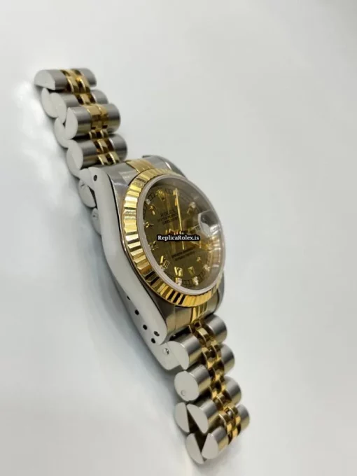 Top Replica Rolex Lady-datejust 69173 Caliber 2135 Automatic Movement 26mm Gold/steel Case Womens Watch - Image 6