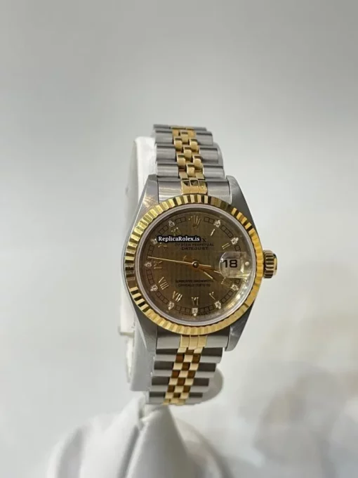 Top Replica Rolex Lady-datejust 69173 Caliber 2135 Automatic Movement 26mm Gold/steel Case Womens Watch - Image 7