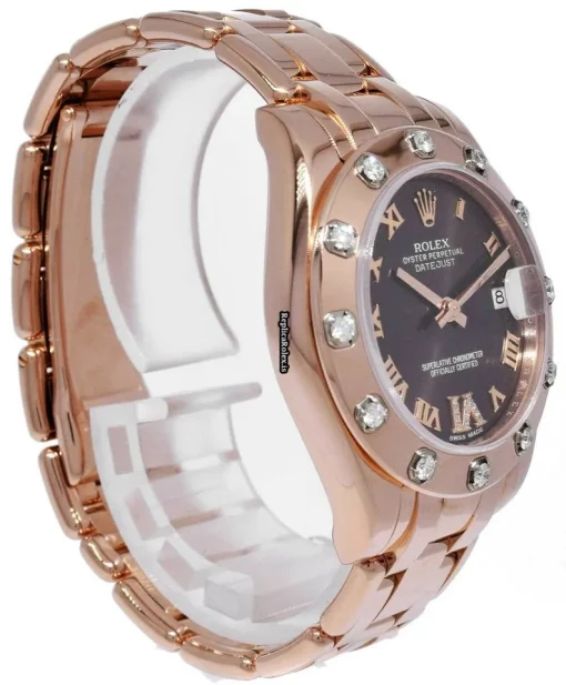 Cool Replica Rolex Lady-datejust Pearlmaster 81315 Automatic Movement 34mm Rose Gold Case Womens Watch - Image 8