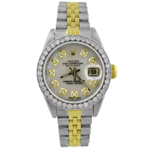 Cheap Replica Rolex Lady-datejust 69173 Caliber 2135 Automatic Movement 26mm Gold/steel Case Womens Watch