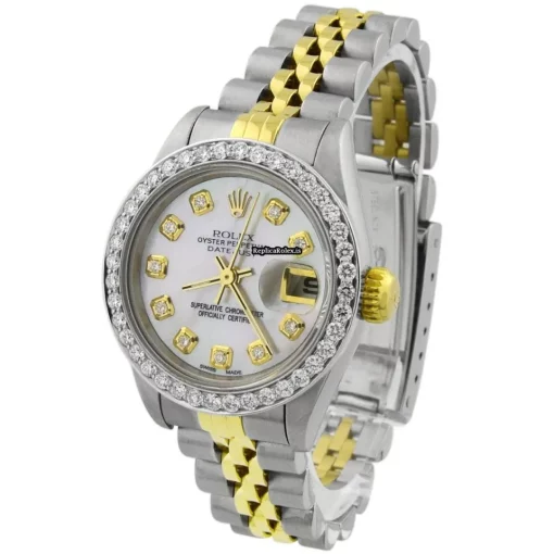 Cheap Replica Rolex Lady-datejust 69173 Caliber 2135 Automatic Movement 26mm Gold/steel Case Womens Watch - Image 2