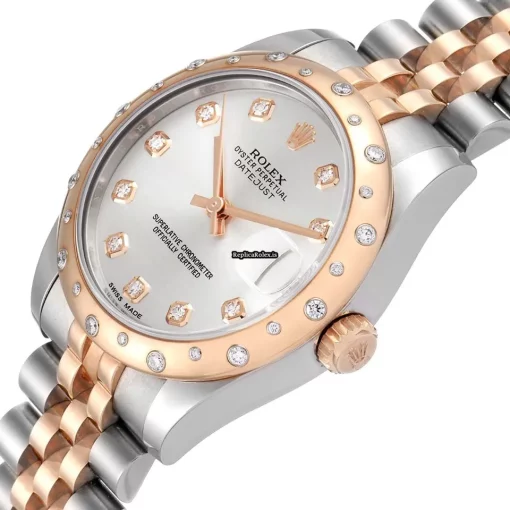 Marvellous Fake Rolex Lady-datejust 178341 Automatic Movement 31mm Gold/steel Case Womens Watch - Image 7