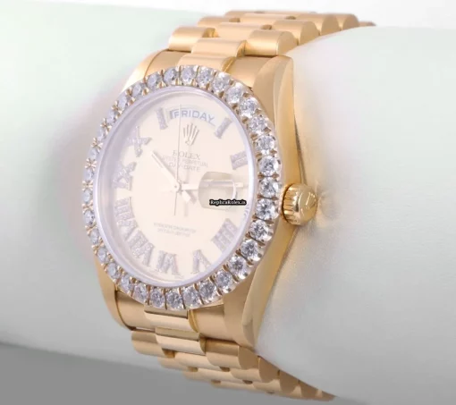 Inexpensive Fake Rolex Day-date 36 18038 Automatic Movement 36mm Yellow Gold Case Mens/unisex Watch - Image 4