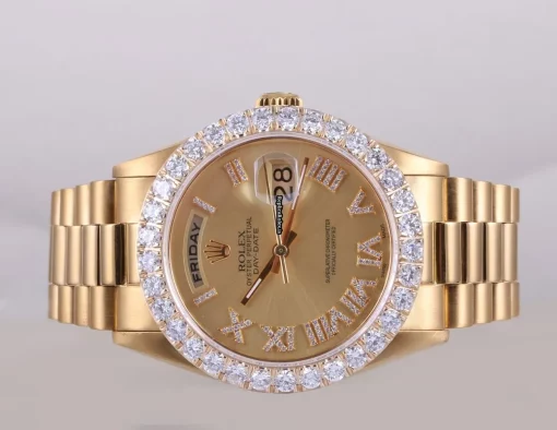 Inexpensive Fake Rolex Day-date 36 18038 Automatic Movement 36mm Yellow Gold Case Mens/unisex Watch - Image 6