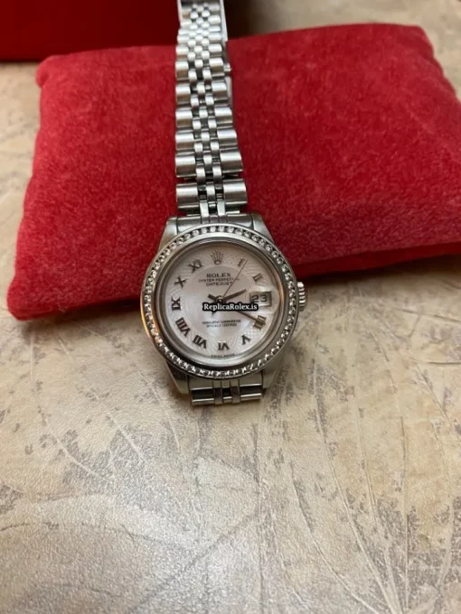 Incredible Replica Rolex Lady-datejust 79174 Caliber 2235 Automatic Movement 26mm Steel Case Womens Watch - Image 10