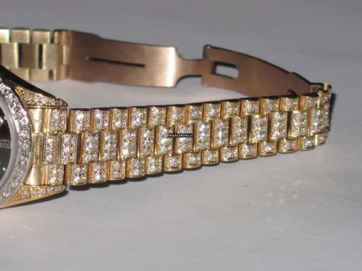 Suitable Copies Rolex Datejust Self Winding Automatic 26mm Yellow Gold Case Womens Watch - Image 5