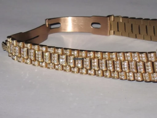 Suitable Copies Rolex Datejust Self Winding Automatic 26mm Yellow Gold Case Womens Watch - Image 6