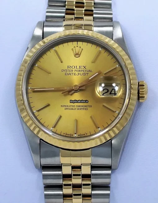 Amazing Replica Rolex Datejust 16233 Automatic Movement 36mm Steel Case Watch - Image 4
