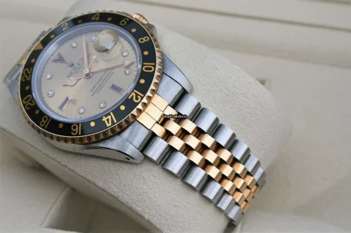Pleasing Replica Rolex Gmt-master II 16713 Caliber 3185 Automatic Movement 40mm Gold/steel Case Mens/unisex Watch - Image 2