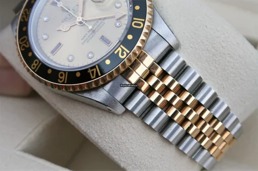 Pleasing Replica Rolex Gmt-master II 16713 Caliber 3185 Automatic Movement 40mm Gold/steel Case Mens/unisex Watch - Image 3