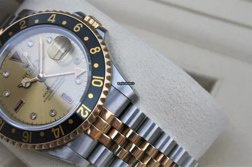 Pleasing Replica Rolex Gmt-master II 16713 Caliber 3185 Automatic Movement 40mm Gold/steel Case Mens/unisex Watch - Image 4