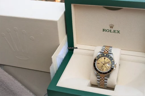 Pleasing Replica Rolex Gmt-master II 16713 Caliber 3185 Automatic Movement 40mm Gold/steel Case Mens/unisex Watch - Image 9