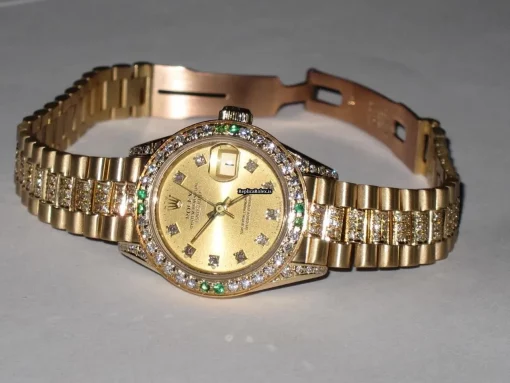 Aaa Replicas Rolex Datejust Self Winding Automatic 26mm Yellow Gold Case Womens Watch - Image 5