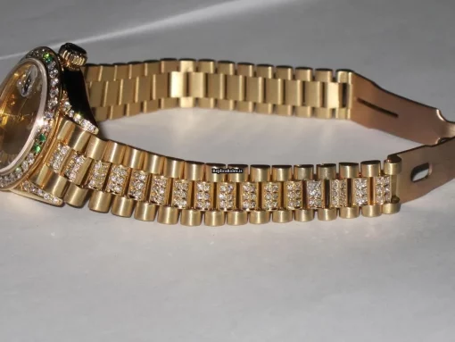 Aaa Replicas Rolex Datejust Self Winding Automatic 26mm Yellow Gold Case Womens Watch - Image 6