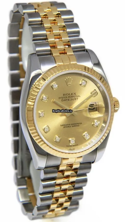 Stylish Replica Rolex Datejust 116233 Automatic Movement 36mm Steel Case Watch - Image 5