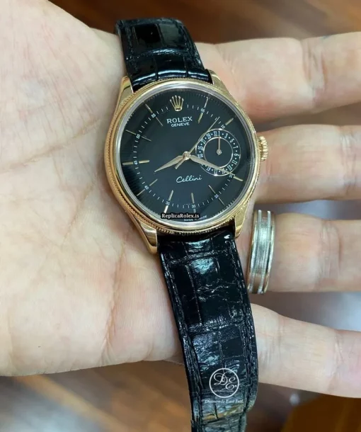 Lovely Replica Rolex Cellini Date 50515 Caliber 3165 Automatic Movement 39mm Rose Gold Case Mens/unisex Watch - Image 3
