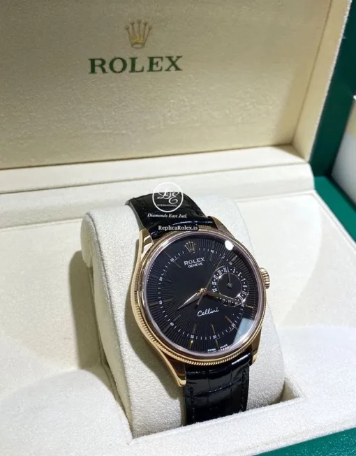 Lovely Replica Rolex Cellini Date 50515 Caliber 3165 Automatic Movement 39mm Rose Gold Case Mens/unisex Watch - Image 4