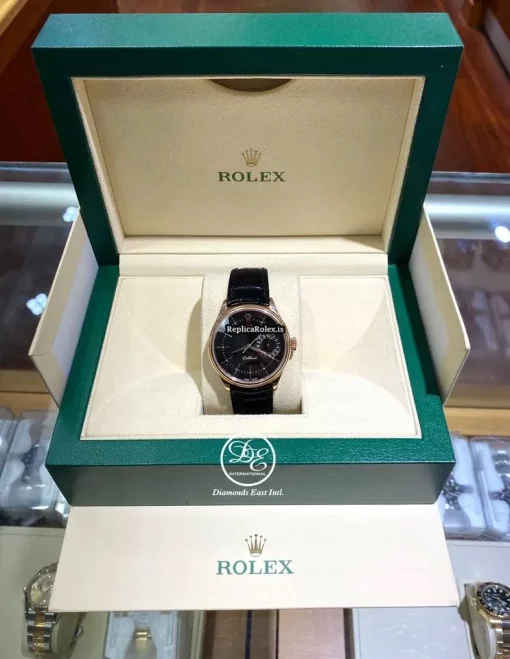 Lovely Replica Rolex Cellini Date 50515 Caliber 3165 Automatic Movement 39mm Rose Gold Case Mens/unisex Watch - Image 6