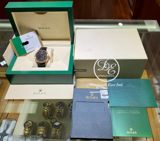 Lovely Replica Rolex Cellini Date 50515 Caliber 3165 Automatic Movement 39mm Rose Gold Case Mens/unisex Watch - Image 8