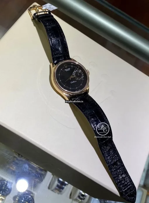 Lovely Replica Rolex Cellini Date 50515 Caliber 3165 Automatic Movement 39mm Rose Gold Case Mens/unisex Watch - Image 9