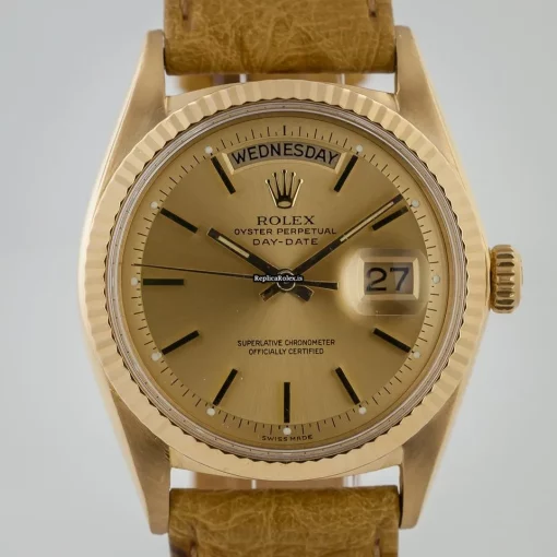 Reliable Replica Rolex Day-date 36 1803 Caliber 1556 Automatic Movement 36mm Yellow Gold Case Mens/unisex Watch