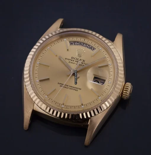 Reliable Replica Rolex Day-date 36 1803 Caliber 1556 Automatic Movement 36mm Yellow Gold Case Mens/unisex Watch - Image 11