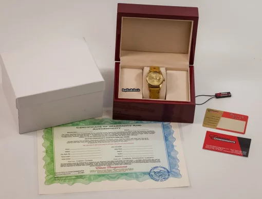 Reliable Replica Rolex Day-date 36 1803 Caliber 1556 Automatic Movement 36mm Yellow Gold Case Mens/unisex Watch - Image 15