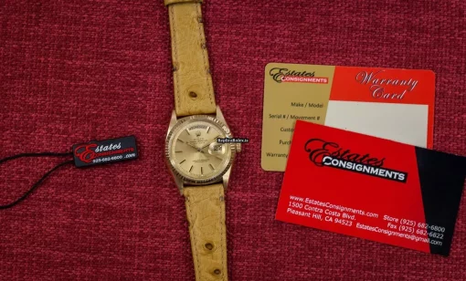 Reliable Replica Rolex Day-date 36 1803 Caliber 1556 Automatic Movement 36mm Yellow Gold Case Mens/unisex Watch - Image 16