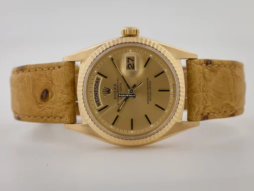 Reliable Replica Rolex Day-date 36 1803 Caliber 1556 Automatic Movement 36mm Yellow Gold Case Mens/unisex Watch - Image 9