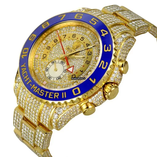 Recommend Fake Rolex Yacht-master II 116688 Caliber 4161 Automatic Movement 44mm Yellow Gold Case Mens/unisex Watch - Image 3