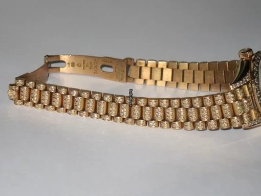 Top Replica Rolex Datejust Self Winding Automatic 26mm Yellow Gold Case Womens Watch - Image 6
