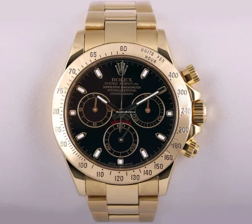 Nice Replica Rolex Daytona 116528 Automatic Movement 40mm Yellow Gold Case Mens/unisex Watch - Image 4