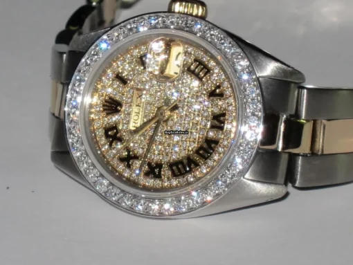 Well Made Copies Rolex Datejust Self Winding Automatic 26mm Gold/steel Case Womens Watch