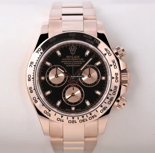 Mind-boggling Fake Rolex Daytona 116505 Automatic Movement 40mm Rose Gold Case Mens/unisex Watch - Image 4
