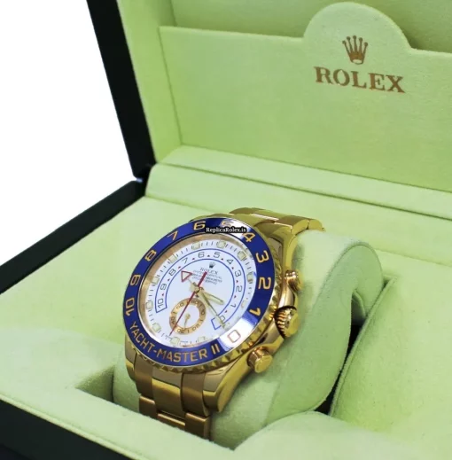 Incredible Copy Rolex Yacht-master II 116688 Automatic Movement 44mm Yellow Gold Case Watch - Image 4